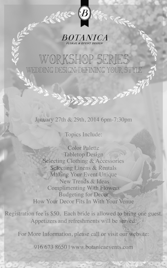 January Wedding Workshop