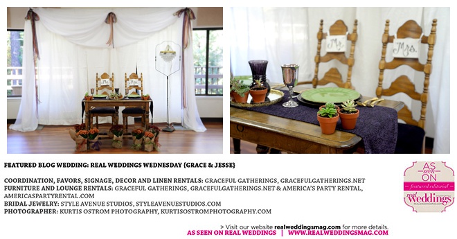 As seen in Real Weddings Magazine, www.realweddingsmag.com