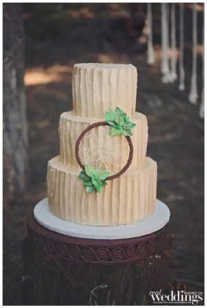 Sacramento's Real Weddings Magazine From Tahoe With Love Photo Shoot by Capture Photography at Northstar California. With sets designed by Graceful Gatherings with help from FiftyFlowers.com, Tan Weddings & Events and Above & Beyond Cakes.