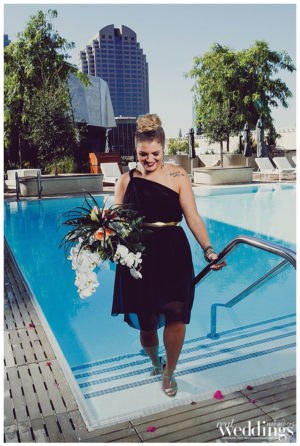 Sacramento Real Weddings Magazine Modern Love Photo Shoot. Shot by Dee & Kris Photography on location at Kimpton Sawyer Hotel featuring real bride Samantha Raggio.