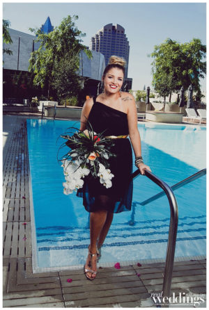Sacramento Real Weddings Magazine Modern Love Photo Shoot. Shot by Dee & Kris Photography on location at Kimpton Sawyer Hotel featuring real bride Samantha Raggio.