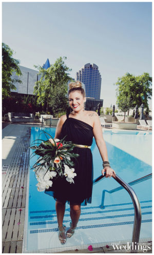 Sacramento Real Weddings Magazine Modern Love Photo Shoot. Shot by Dee & Kris Photography on location at Kimpton Sawyer Hotel featuring real bride Samantha Raggio.
