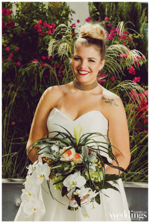 Sacramento Real Weddings Magazine Modern Love Photo Shoot. Shot by Dee & Kris Photography on location at Kimpton Sawyer Hotel featuring real bride Samantha Raggio.
