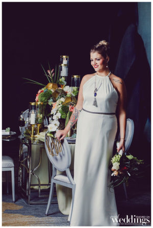 Sacramento Real Weddings Magazine Modern Love Photo Shoot. Shot by Dee & Kris Photography on location at Kimpton Sawyer Hotel featuring real bride Samantha Raggio.