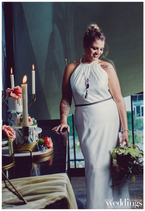 Sacramento Real Weddings Magazine Modern Love Photo Shoot. Shot by Dee & Kris Photography on location at Kimpton Sawyer Hotel featuring real bride Samantha Raggio.