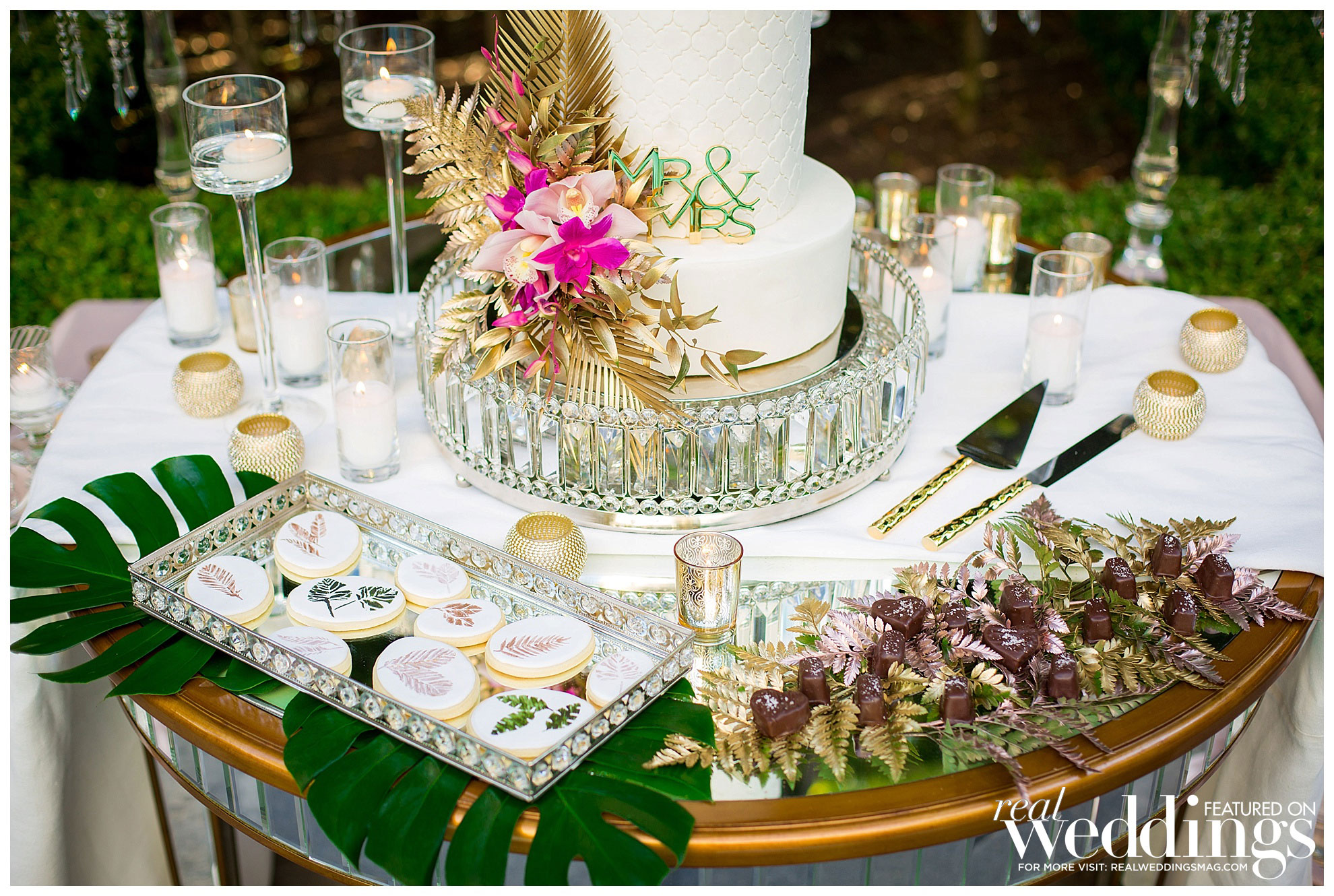 Tropical Paradise for Real Weddings Magazine. Photographed by Ashley Teasley Photography on location at Hyatt Regency Sacramento.