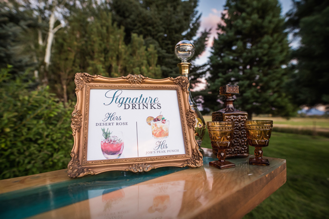 Signature Drinks Cocktails | Tahoe Weddings | Sacramento Wedding Bar Service | Carson Valley Bridal Booze