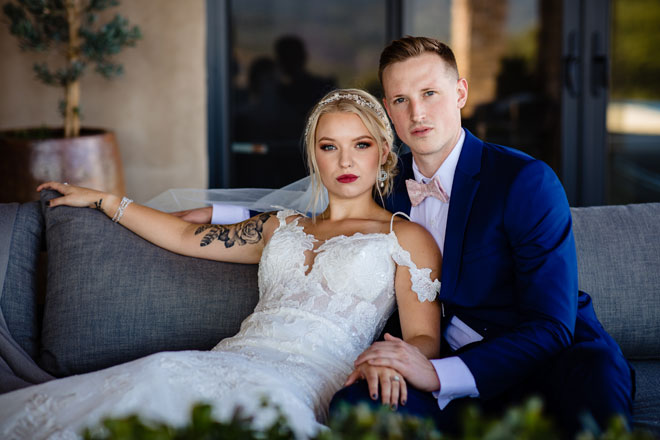 Bright Tropical Sierra Foothills Winery Wedding at Black Oak Mountain Vineyards by Courtland Photography