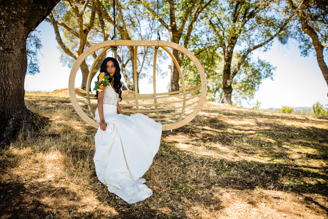 Bright Tropical Sierra Foothills Winery Wedding at Black Oak Mountain Vineyards by Courtland Photography