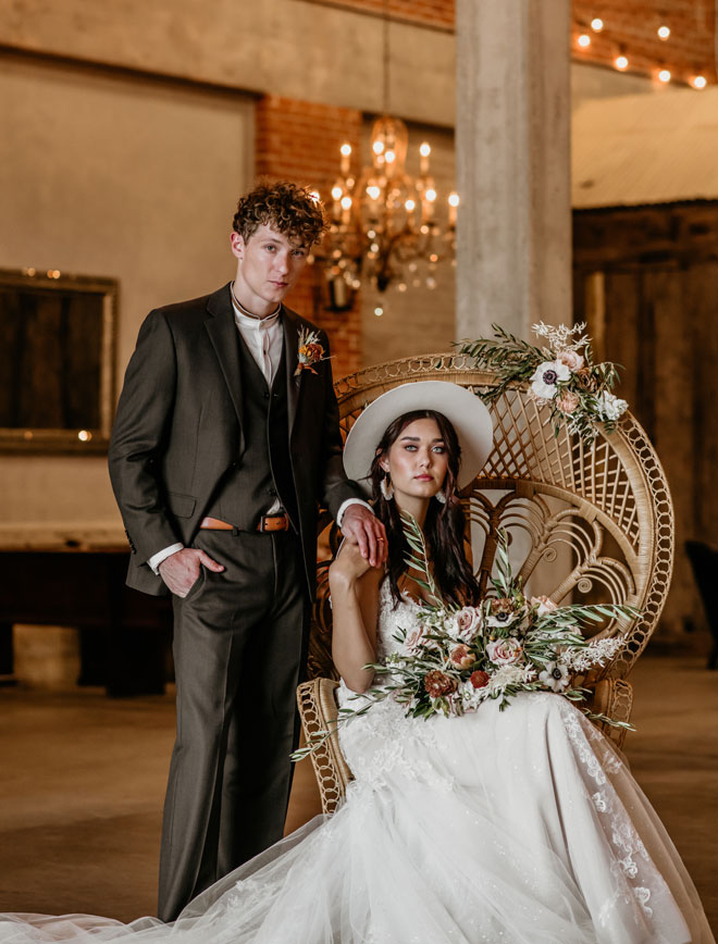 Natural Elements Boho Wedding Inspiration The Willow Ballroom by Geejers Photo