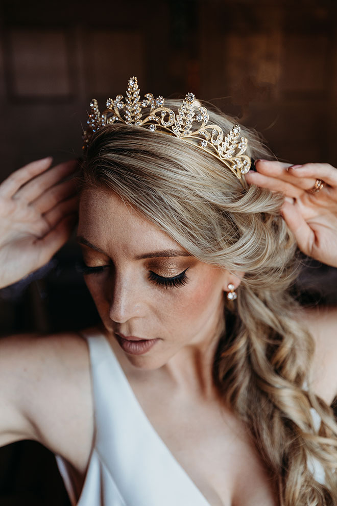 Wedding Tiara Jewelry Sacramento Luxurious Bridal by Liz Koston Photography