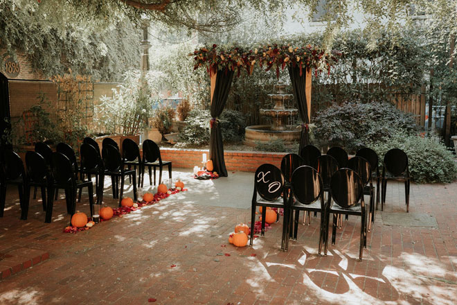 Spooky Halloween Wedding Sacramento Streltizia Flower Company Real Weddings Magazine