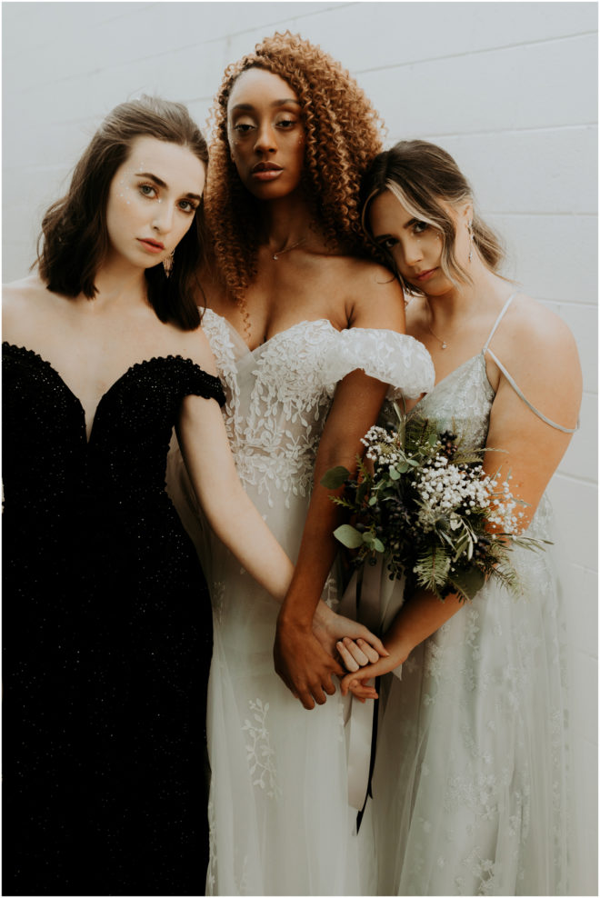 Sacramento New Year's Eve-Inspired Bridal Bridesmaids Fashion Beauty Styled Shoot | The Studio in Loomis Wedding Venue