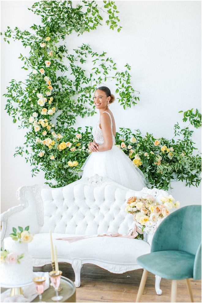 Modern Garden Romance Wedding Inspiration Styled Shoot | Industrial Elegance Decor | Sacramento Bay Area San Francisco