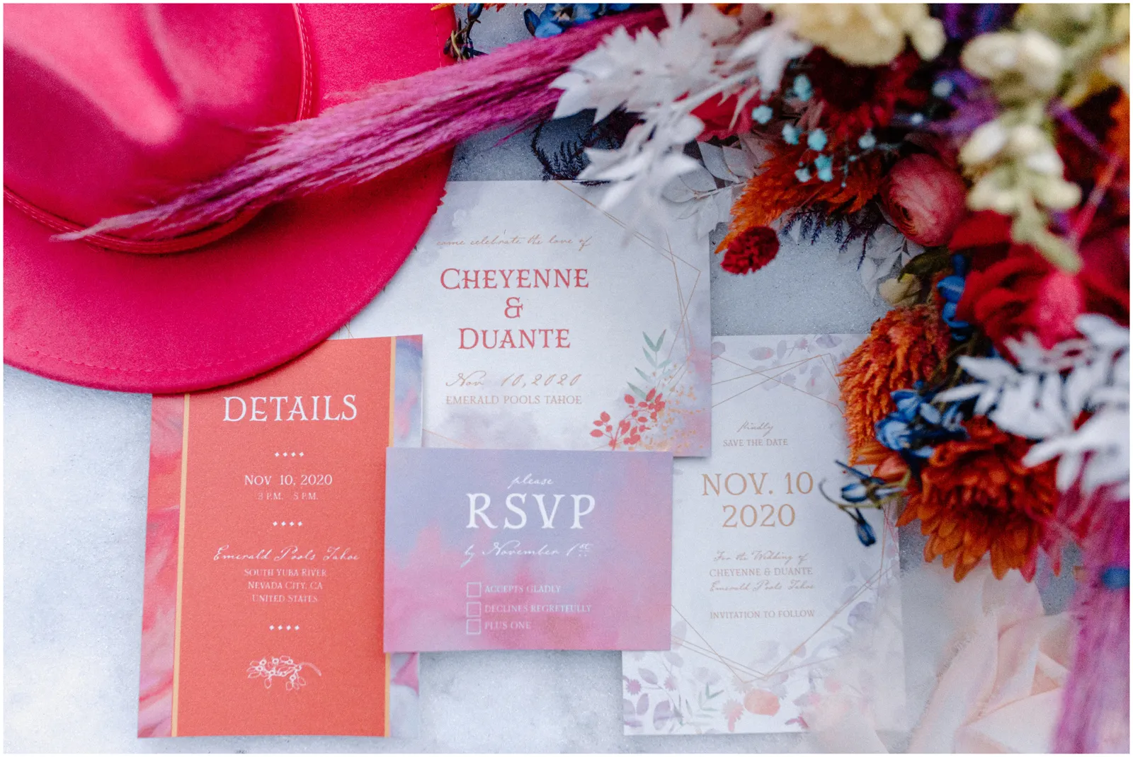 Punk Meets Boho in this Bright + Colorful Elopement Wedding Styled