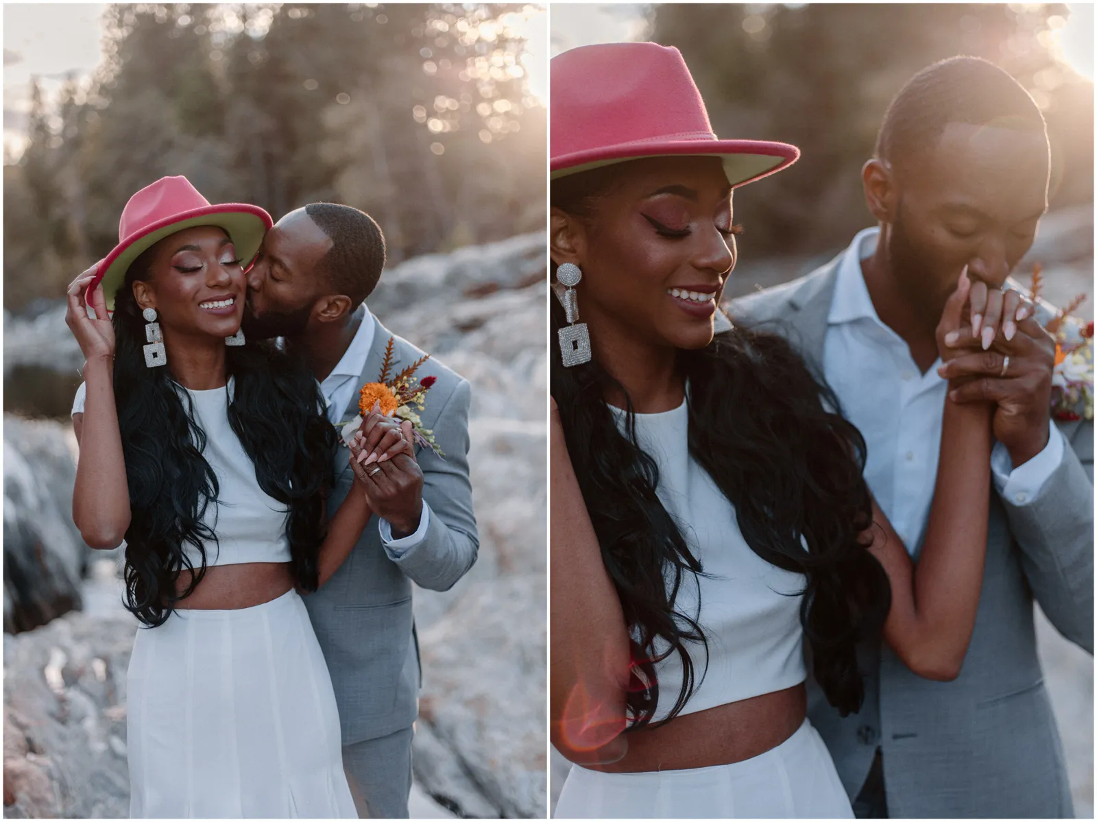 Punk Meets Boho in this Bright + Colorful Elopement Wedding Styled