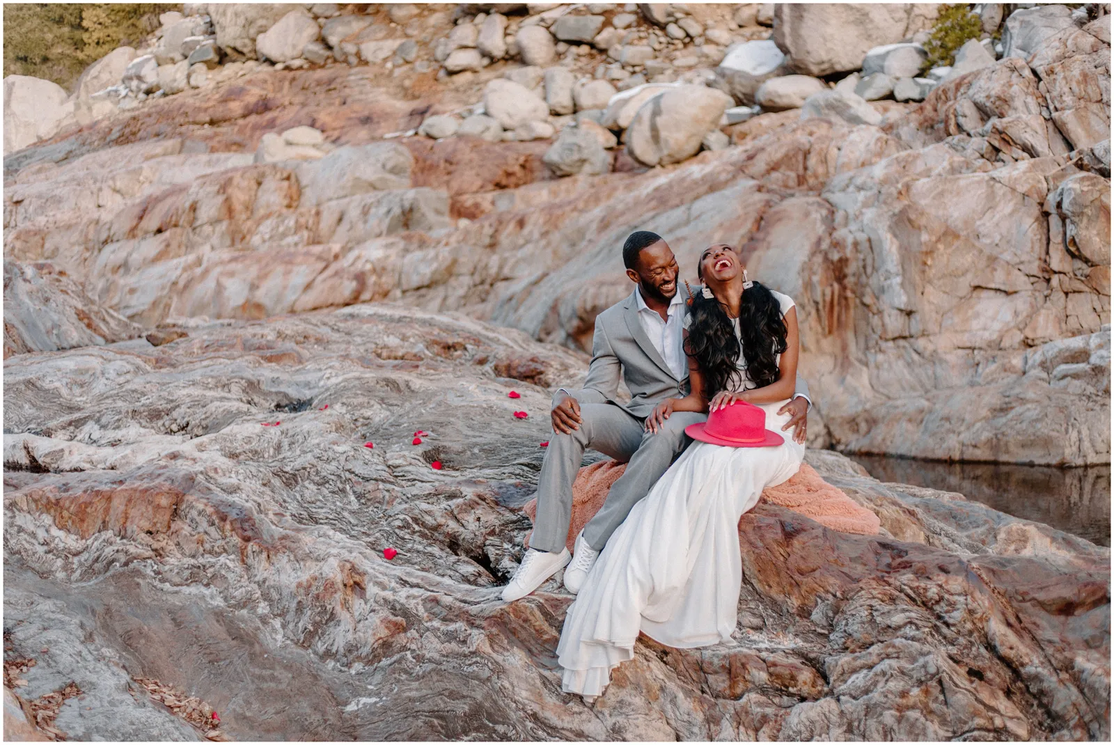 Punk Meets Boho in this Bright + Colorful Elopement Wedding Styled Shoot