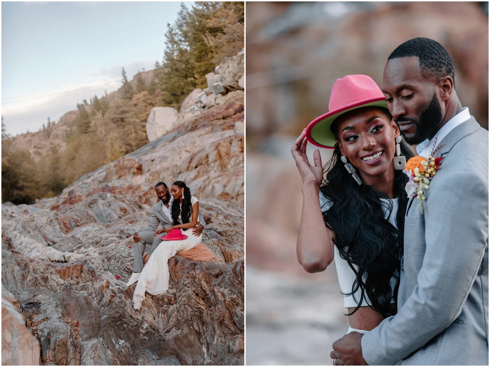 Punk Meets Boho in this Bright + Colorful Elopement Wedding Styled Shoot