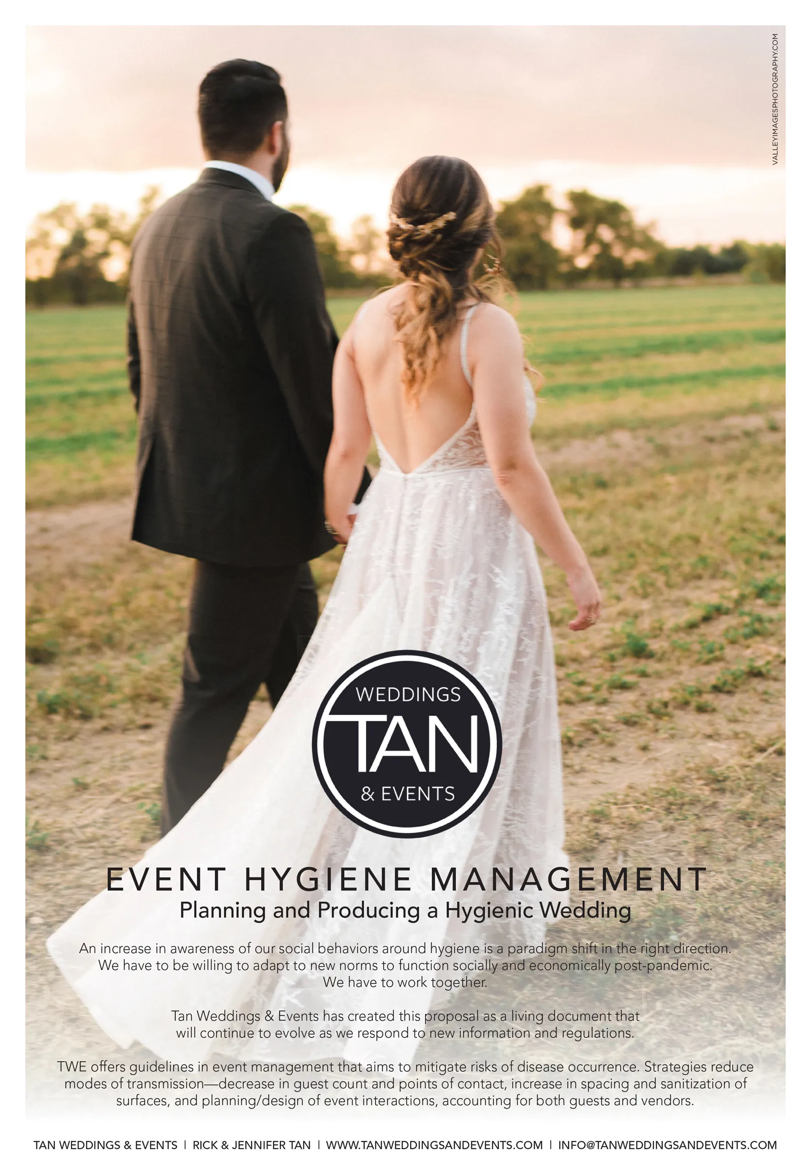 Tan Weddings & Events - Event Hygiene Management - Planning and Producing a Hygienic Wedding