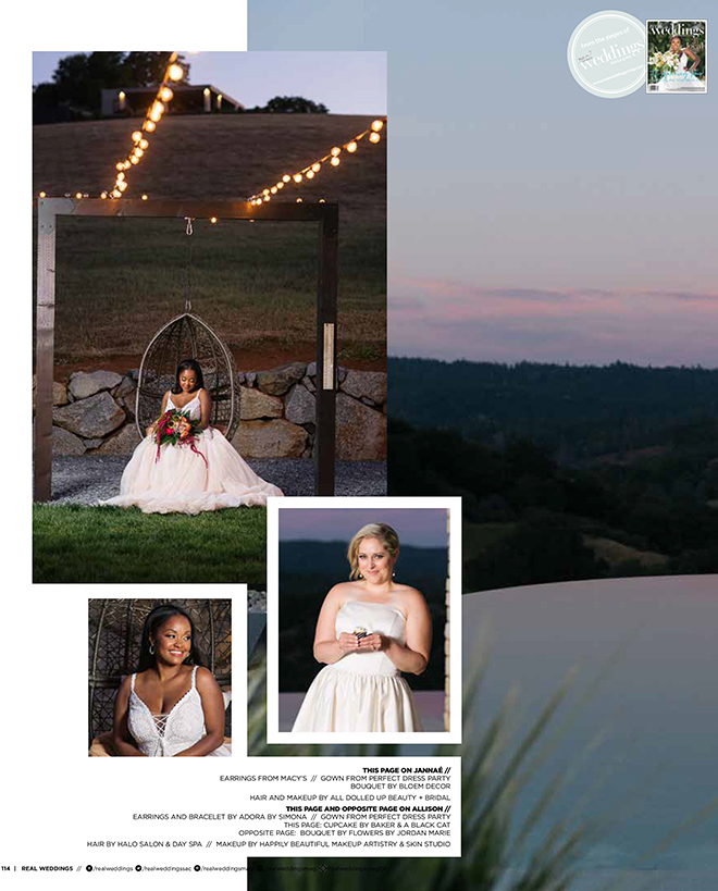 Andrew & Melanie Photography Cool Mountain High Cover Model Photo Shoot in Real Weddings Magazine Sacramento