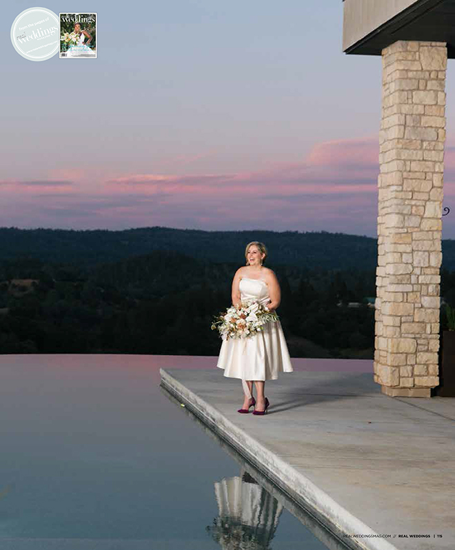 Andrew & Melanie Photography Cool Mountain High Cover Model Photo Shoot in Real Weddings Magazine Sacramento