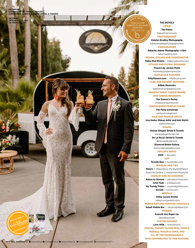 Katelyn Bradley Photography To Have and To Hold Chico Wedding Inspiration seen in Real Weddings Magazine