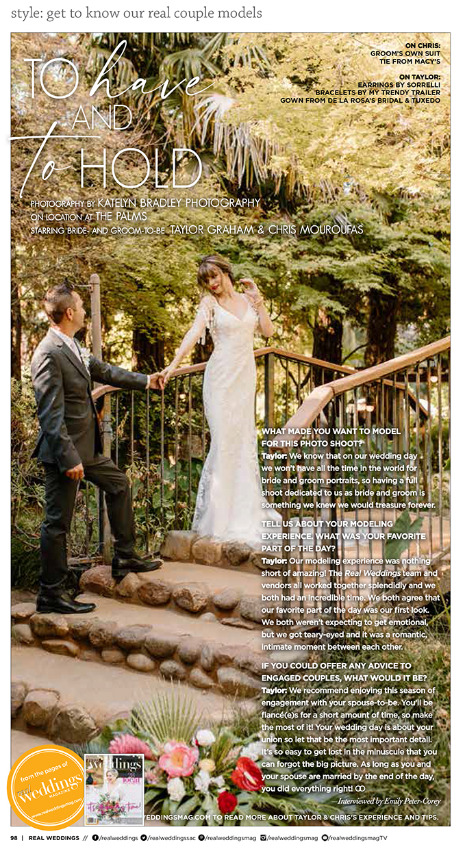 Katelyn Bradley Photography To Have and To Hold Chico Wedding Inspiration seen in Real Weddings Magazine