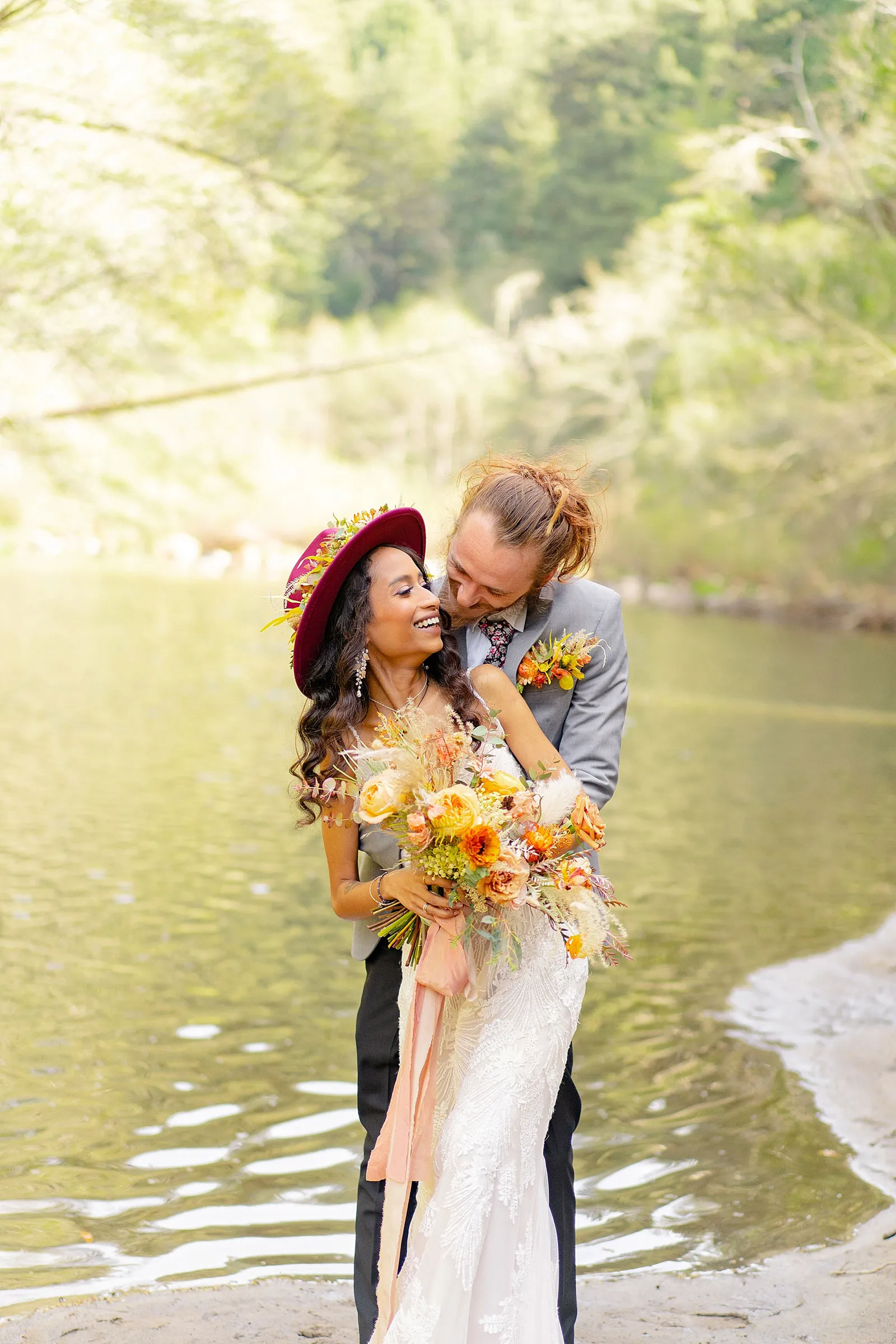 Sarahi Hadden Photography Santa Cruz Boho, Bright Elopement featured in Real Weddings Magazine