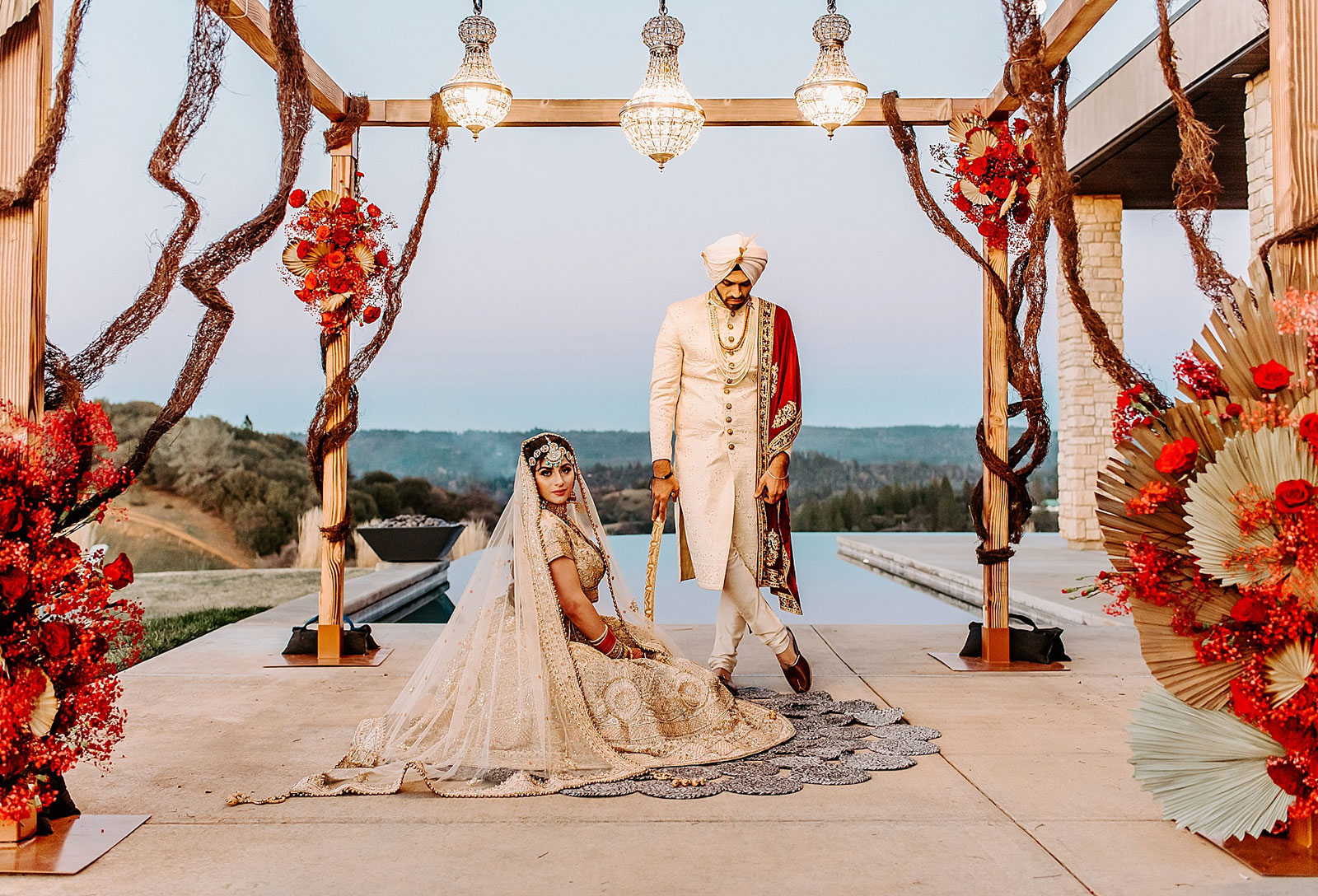 Vibrant, Luxurious Indian Wedding in the Foothills by Elle Venture Photography