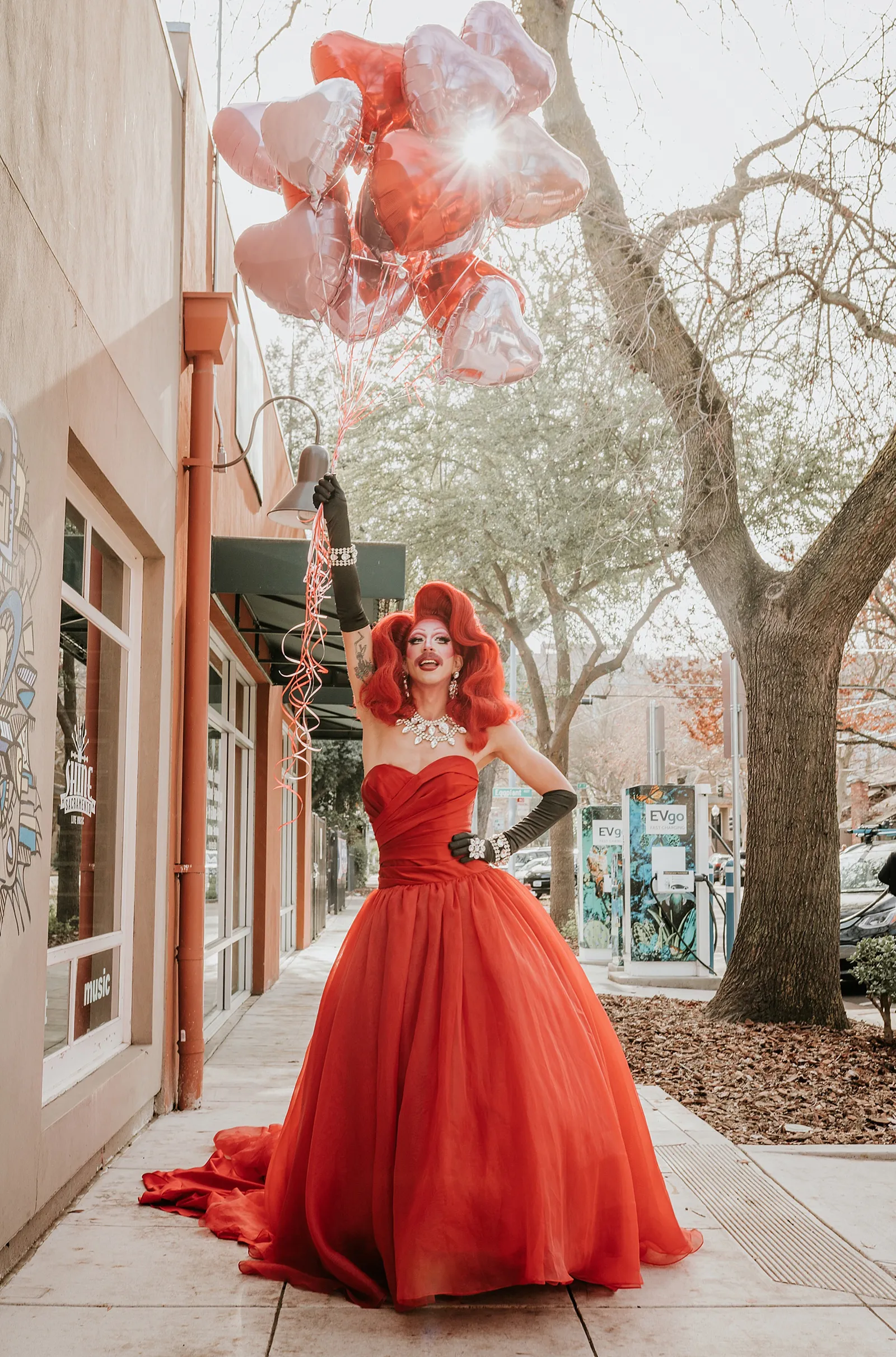 Valentine's Day Drag Wedding in Sacramento Red Modern Weddings by Morgan Alanna Photography