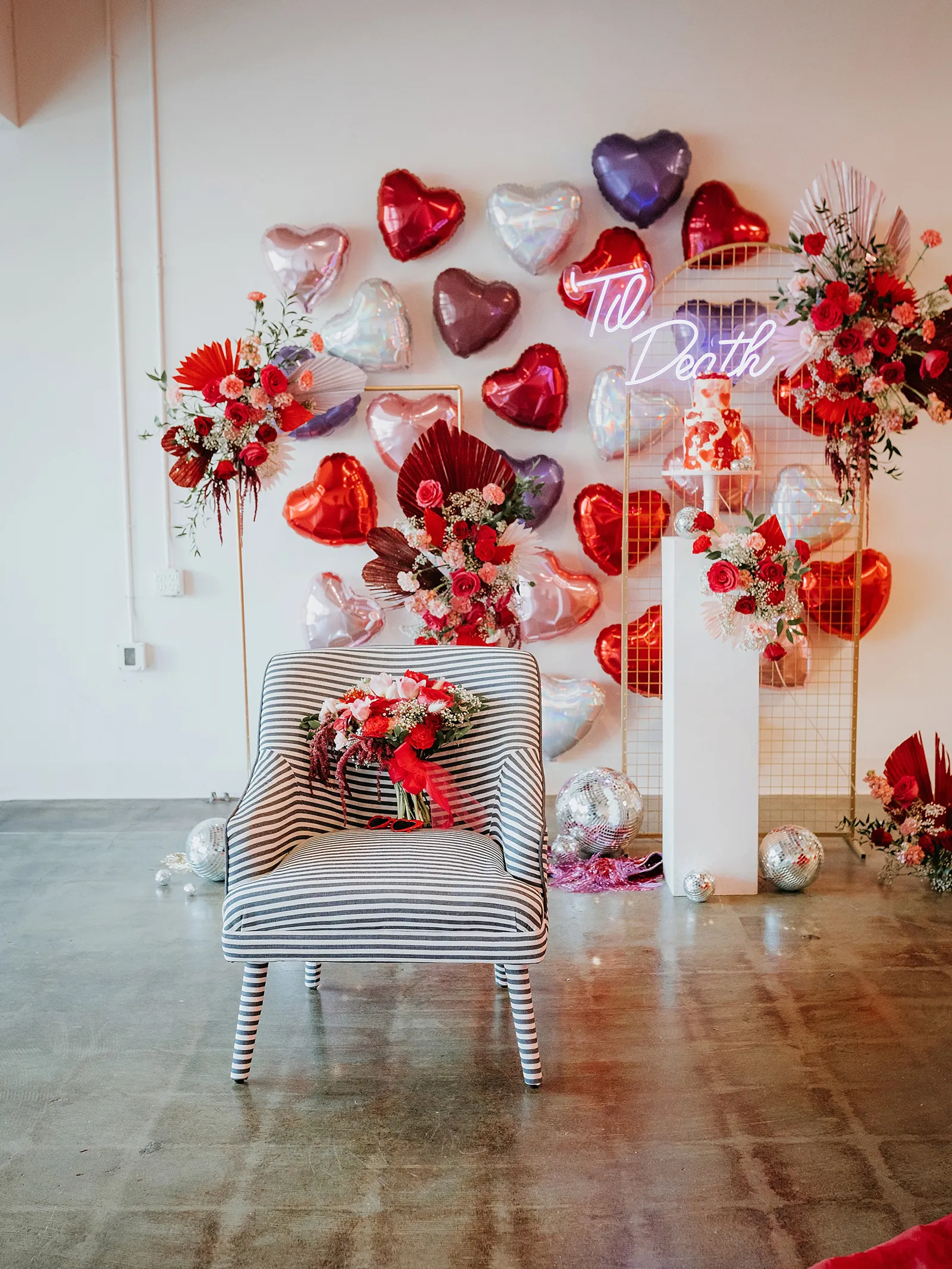 Valentine's Day Drag Wedding in Sacramento Red Modern Weddings by Morgan Alanna Photography