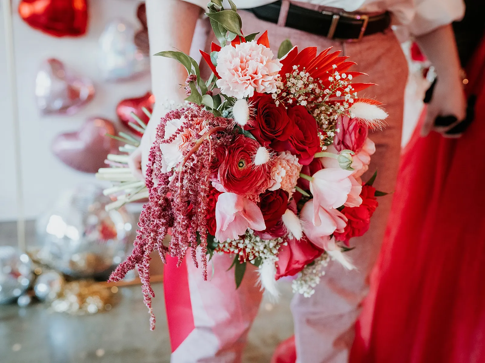 Valentine's Day Drag Wedding in Sacramento Red Modern Weddings by Morgan Alanna Photography