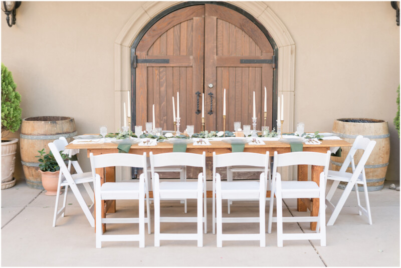 eucalyptus, white, simple styled shoot