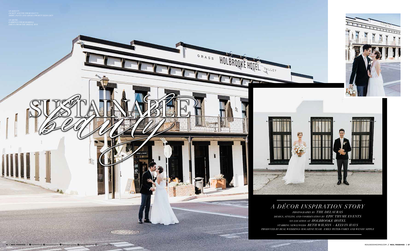 The DeLauras Photography Sustainable Beauty Photo Shoot featured in Real Weddings Magazine