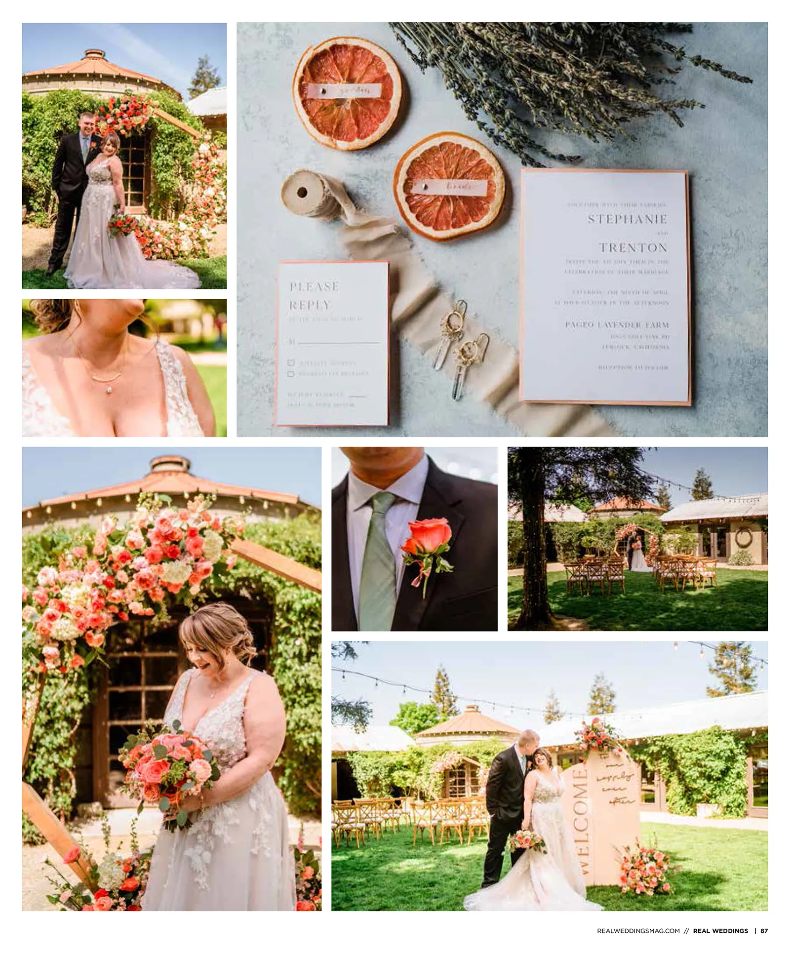 Love at the Lavender Farm style shoot at Pageo Lavender Farm in Turlock shot by Valley Images Photography and designed by Unique Events by Lina