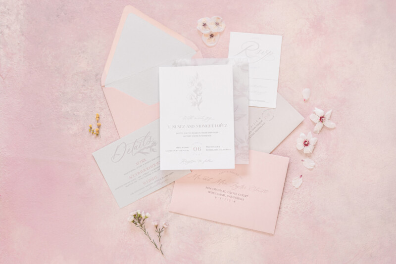 Beautiful Romantic Wedding Invitation Suite