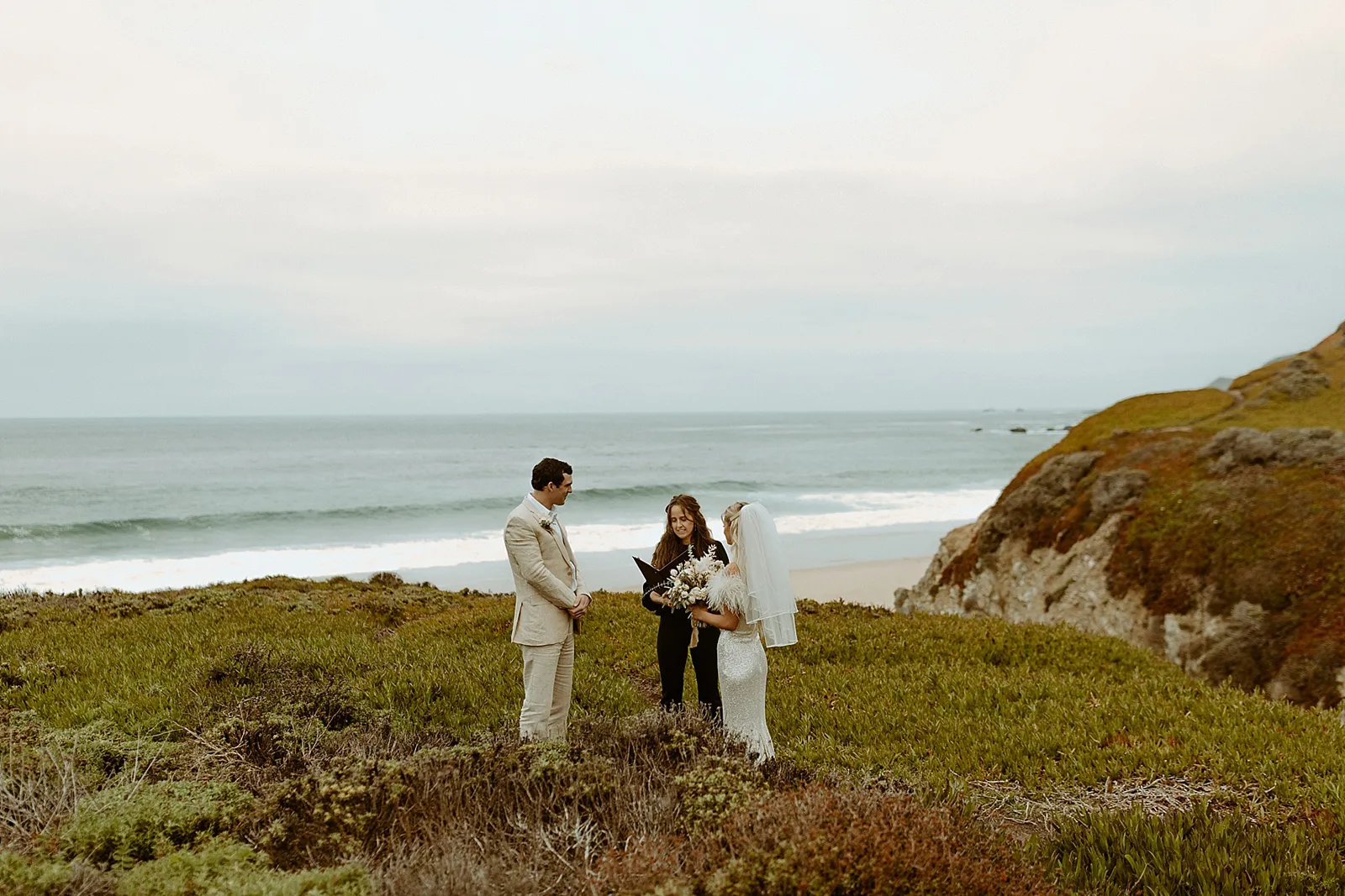 couple getting married on beach