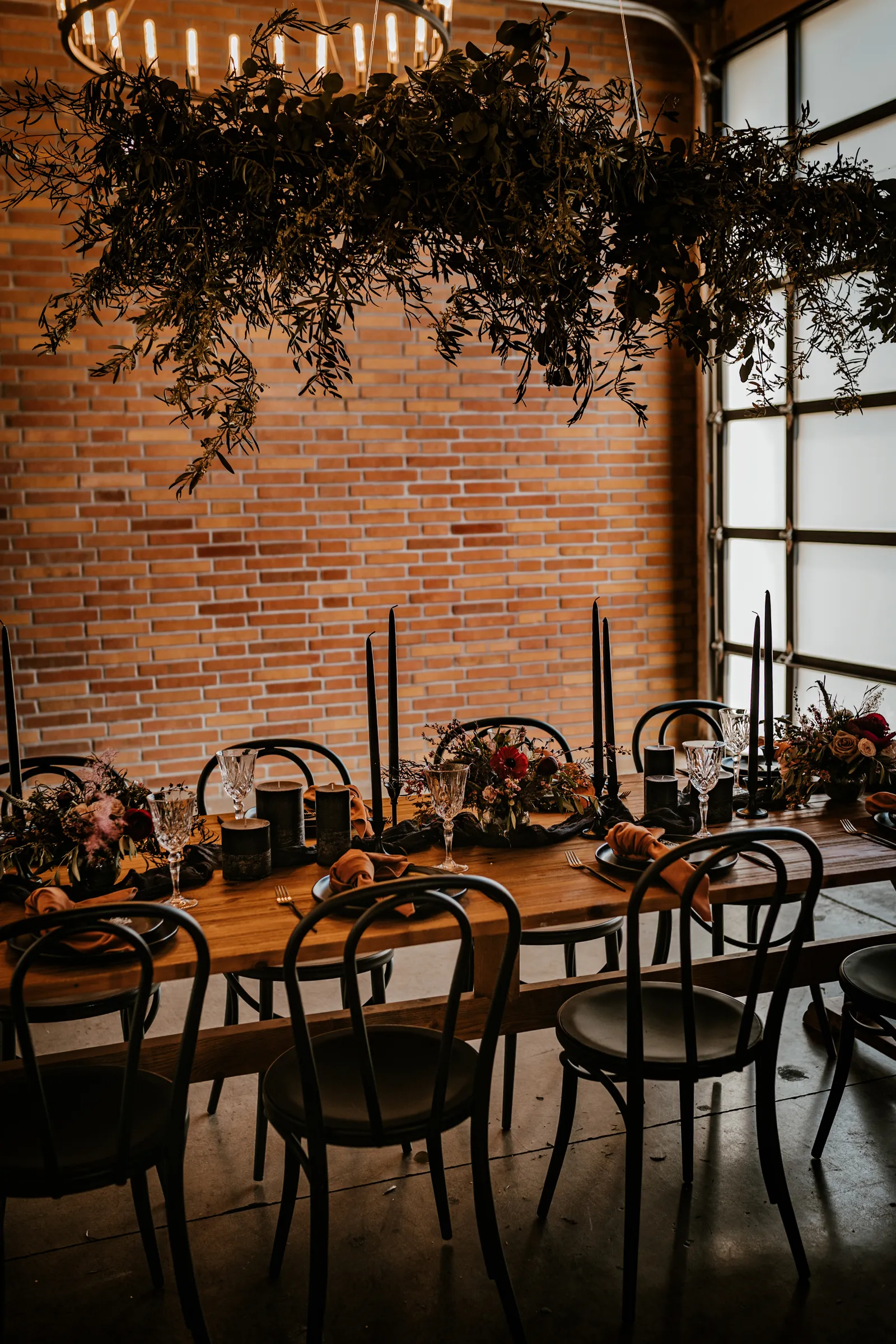 Table and chairs for wedding shoot