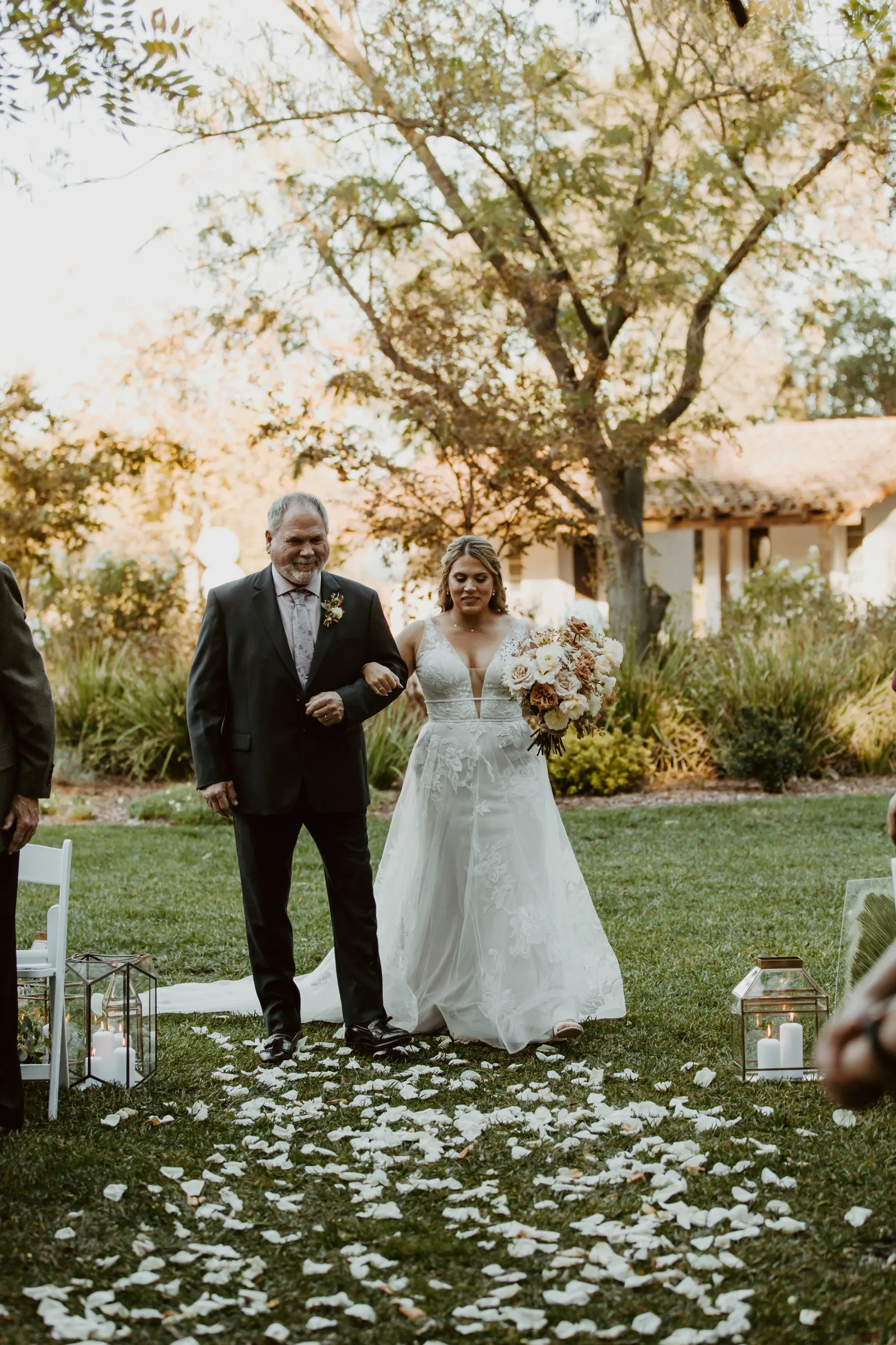 Father walking his daughter down the aisle