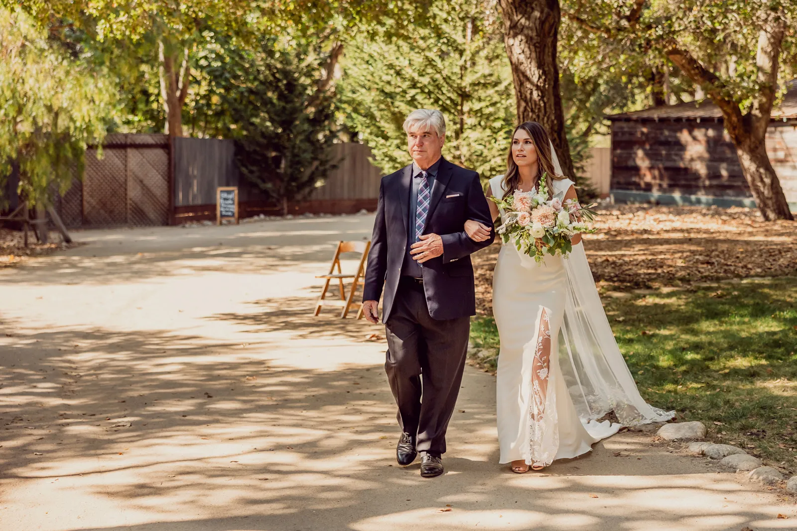 Father walking his daughter down the aisle