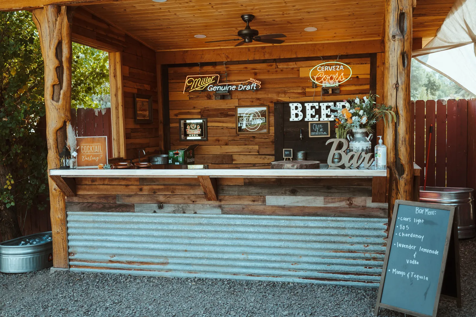 Bar with wooden finishes.