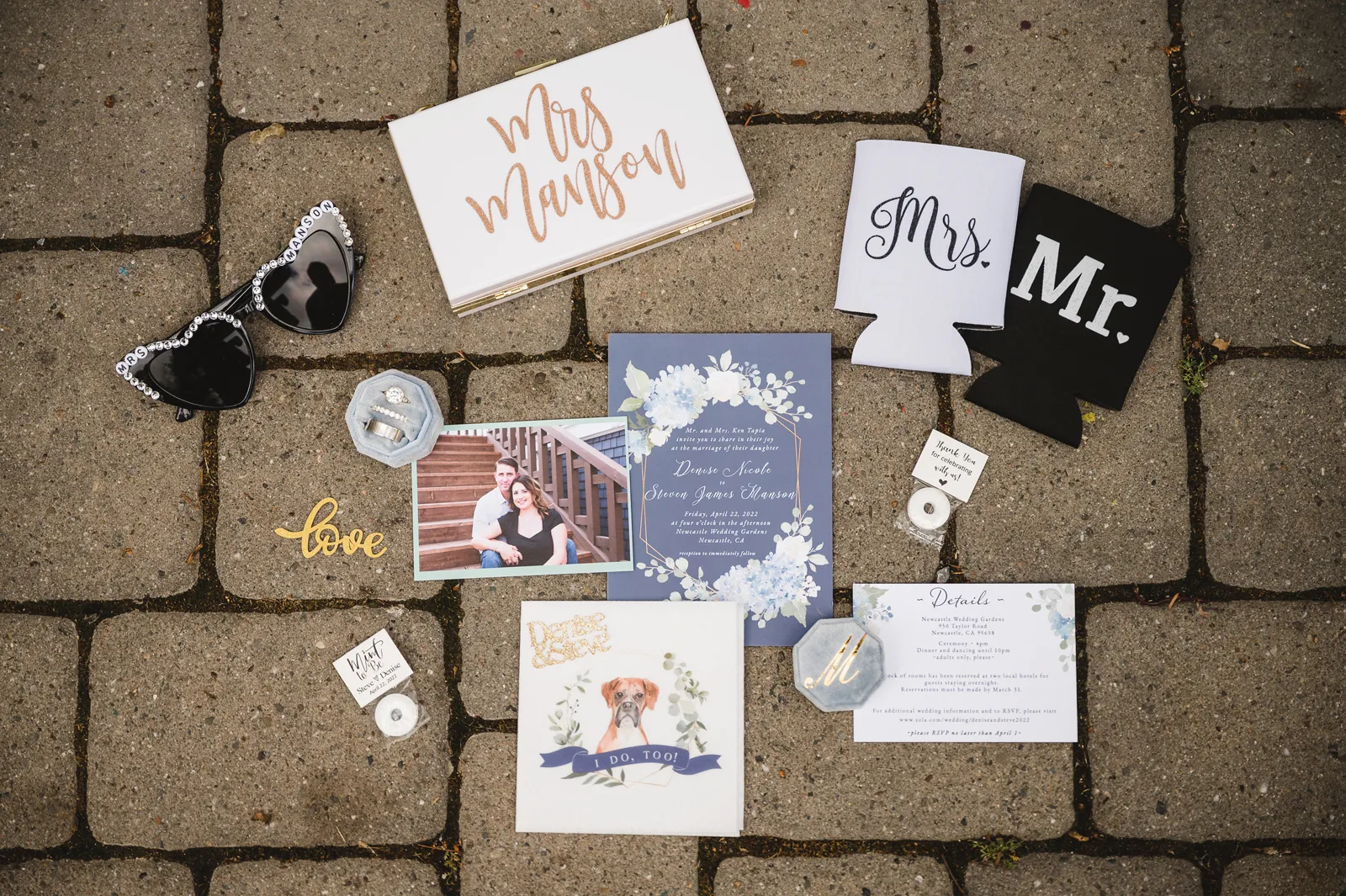 Photo of the paperie and invitations sent out to the guests.