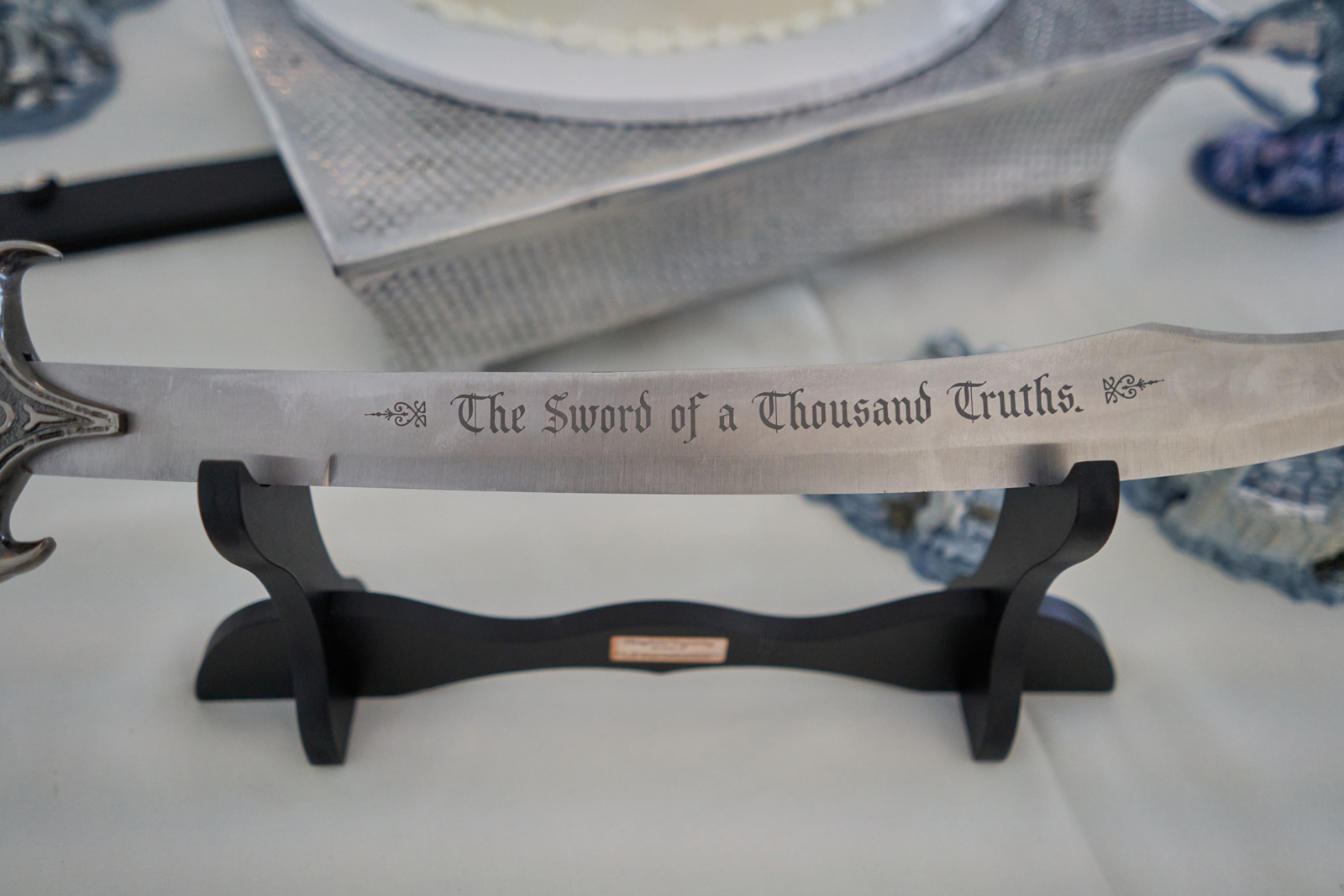 Sword meant to cut the wedding cake.