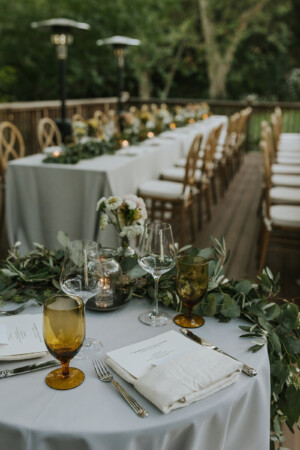 Romantic hotel wedding reception at The Madrona.